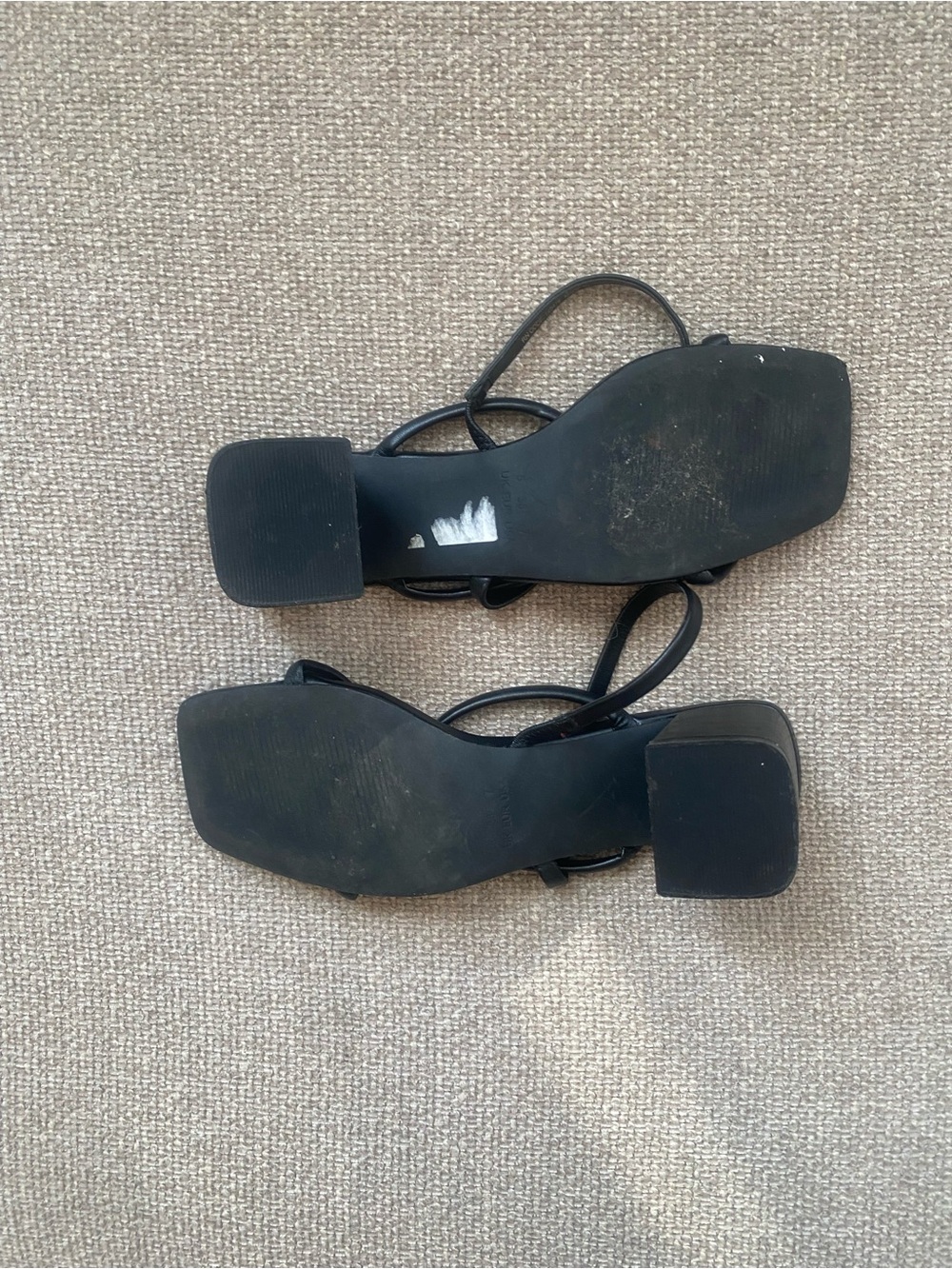 Primark Black Square-Toe Strappy Heeled Sandals - Picture 3 of 3